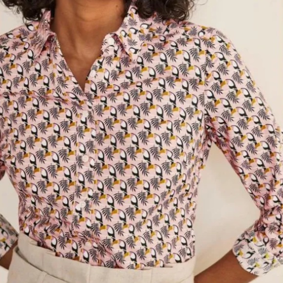 Boden The Classic Shirt Tucan Women’s 6R - Picture 4 of 4